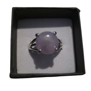 Chic Silver and Amethyst Women's Ring - Choice Of